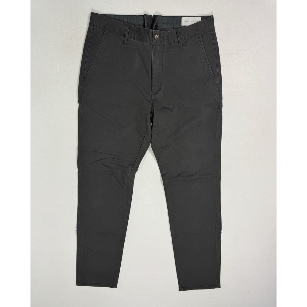 Mott and Bow Charles Twill Chino Pants Mens 30x30 (30x29) Modern Gray Flat front